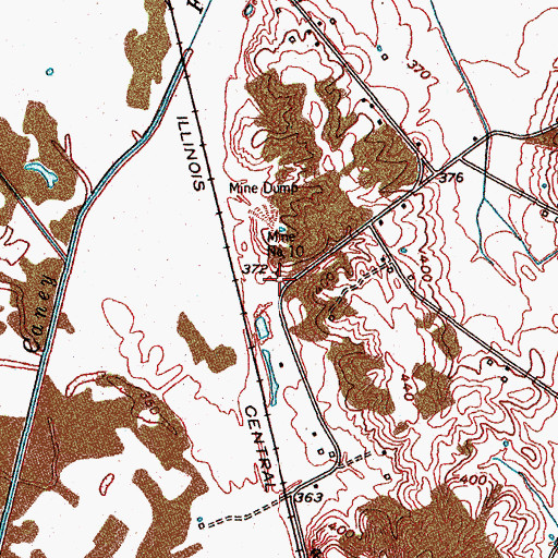 Topographic Map of Mine Number 10, KY
