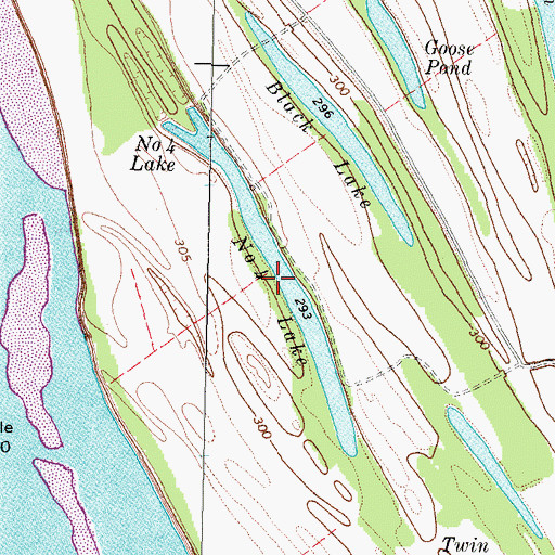 Topographic Map of Number 4 Lake, KY