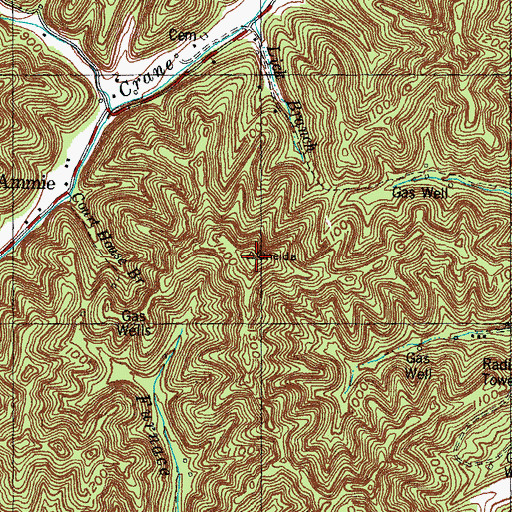 Topographic Map of Oneida Lookout Tower, KY