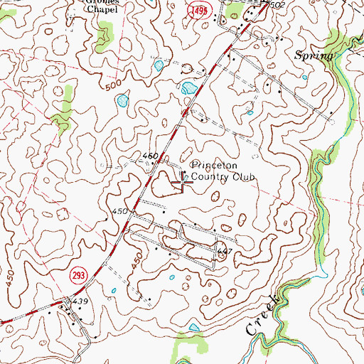 Topographic Map of Princeton Country Club, KY
