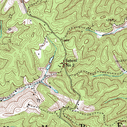 Topographic Map of School Number 2, KY