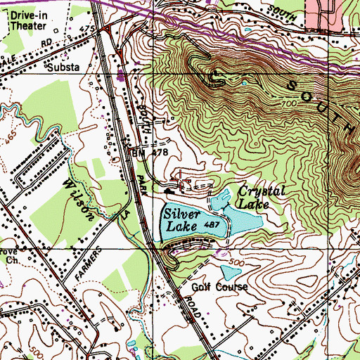 Topographic Map of South Park Fishing Club, KY