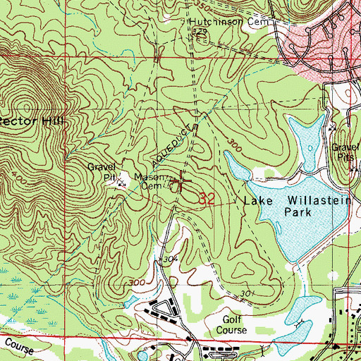 Topographic Map of Mason Cemetery, AR