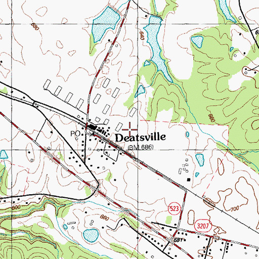 Topographic Map of Samuels Springs Airport, KY