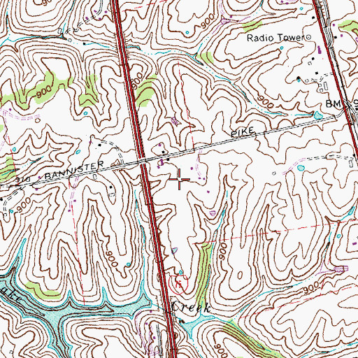 Topographic Map of Conrads Airport, KY
