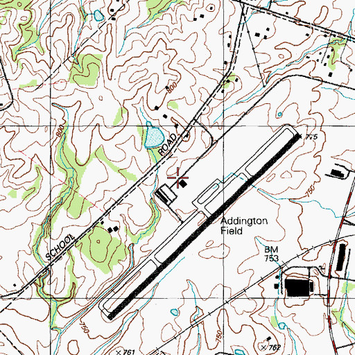 Topographic Map of Addington Field, KY