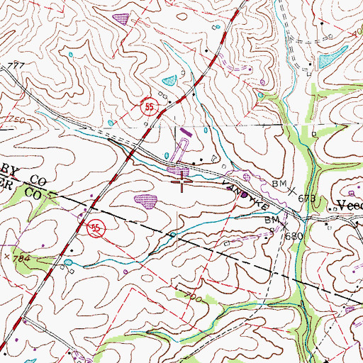 Topographic Map of Willow Island Airpark, KY