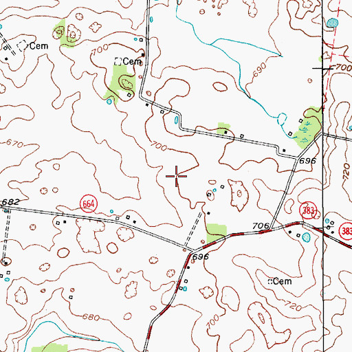 Topographic Map of Welcome Field, KY