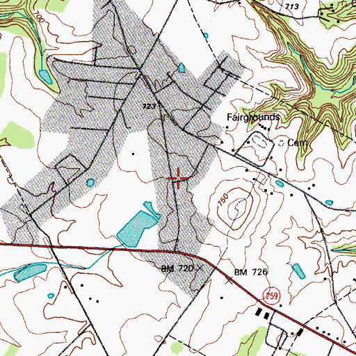 Topographic Map of BMH Heliport, KY