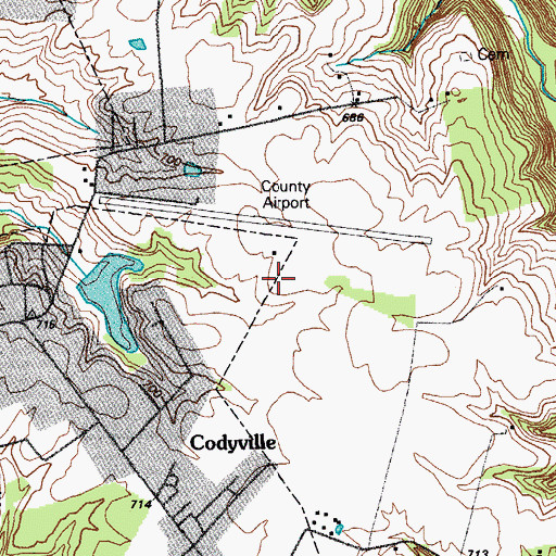 Topographic Map of Breckinridge County Airport, KY