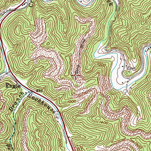 Topographic Map of Wendell H Ford Airport, KY