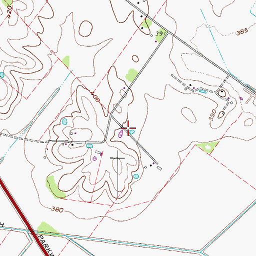 Topographic Map of Flying H Farms Airport, KY