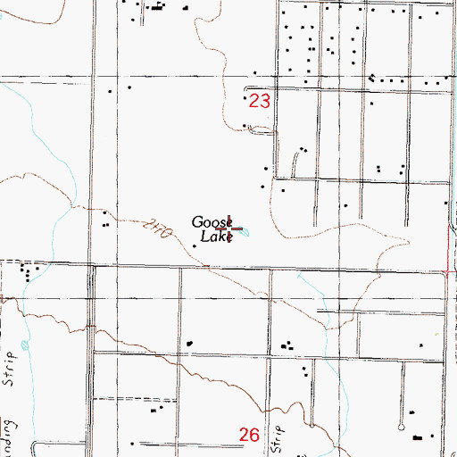 Topographic Map of Goose Lake, AZ