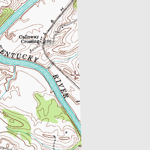 Topographic Map of Calla Airport (historical), KY
