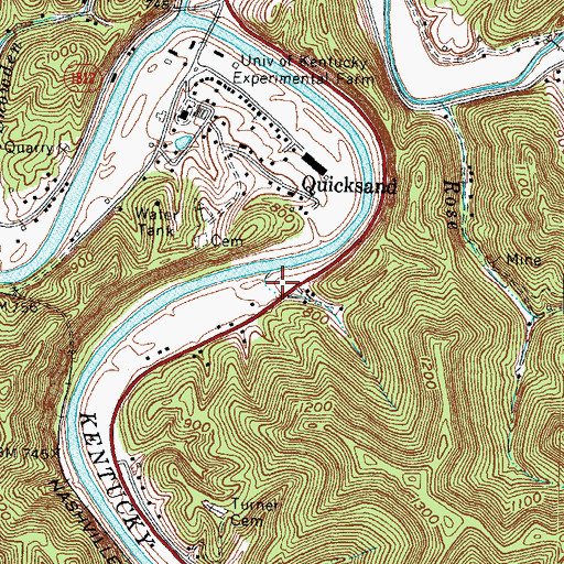 Topographic Map of Falcon Heliport, KY