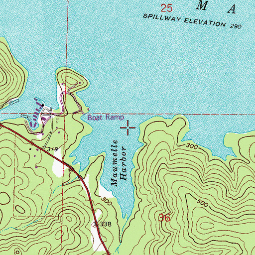 Topographic Map of Maumelle Harbor, AR