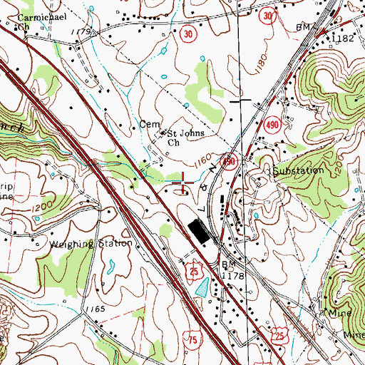 Topographic Map of GG Heliport, KY