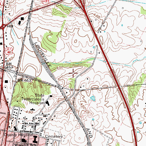 Topographic Map of RMC Heliport, KY