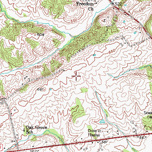 Topographic Map of Marion-Crittenden County Airport, KY