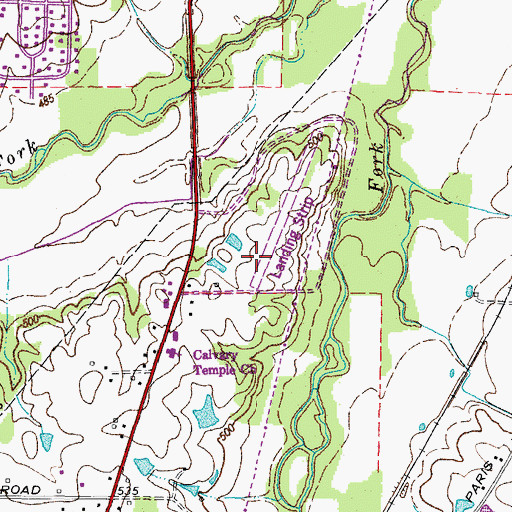 Topographic Map of Brandon Airdrome, KY
