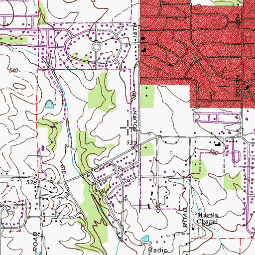 Topographic Map of Hutson Heliport, KY
