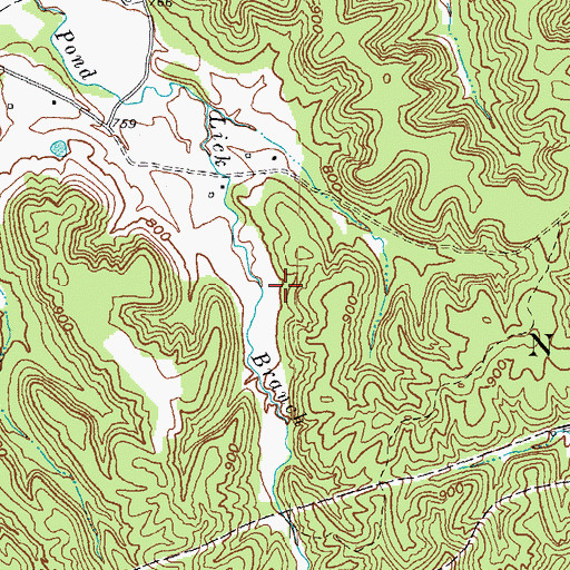 Topographic Map of W R Belcher Airport (historical), KY