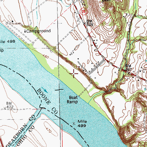 Topographic Map of Sunrise Acres Airport, KY