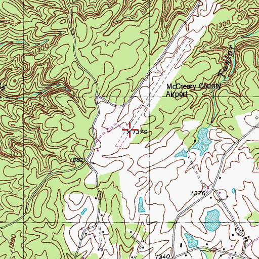 Topographic Map of Mc Creary County Airport, KY