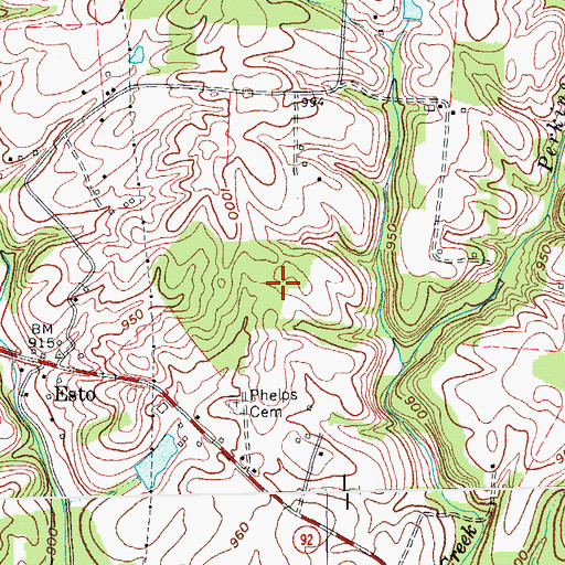Topographic Map of Russell County Airport, KY