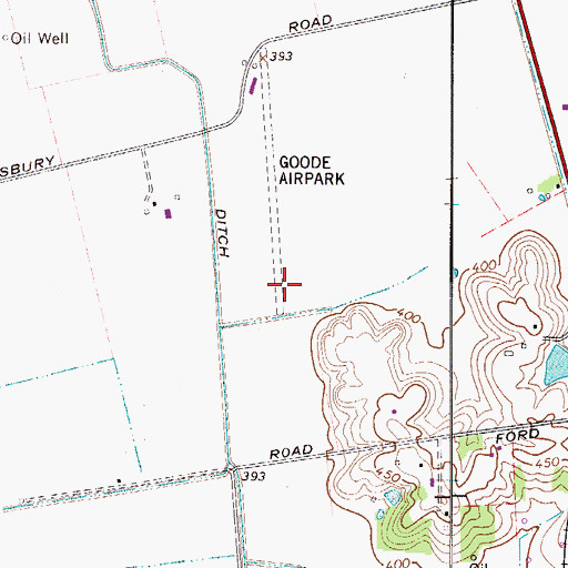 Topographic Map of Goode Airpark, KY