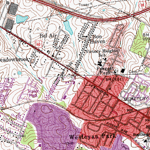 Topographic Map of Clark Regional Medical Center Heliport, KY