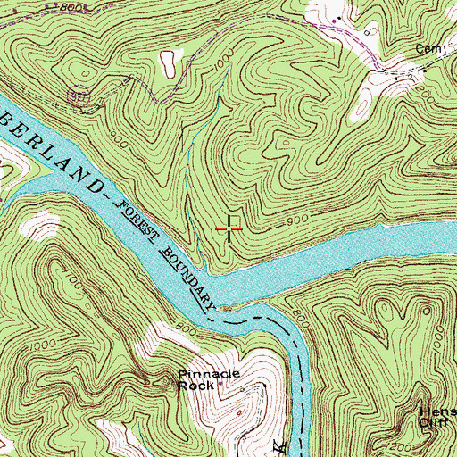 Topographic Map of Straight Creek Recreation Site, KY