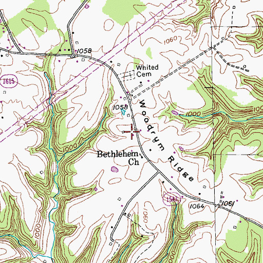 Topographic Map of Woodrum School, KY