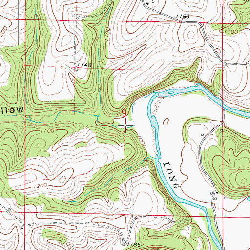 Topographic Map of May Hollow, AR