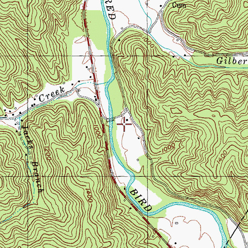 Topographic Map of Gilbert Creek Church, KY