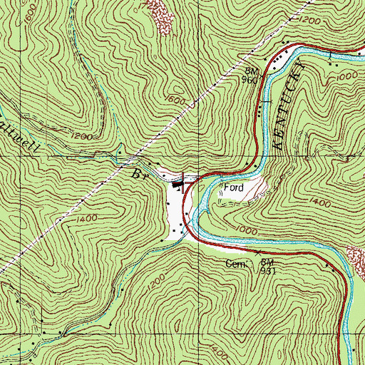 Topographic Map of Stinnett Elementary School, KY