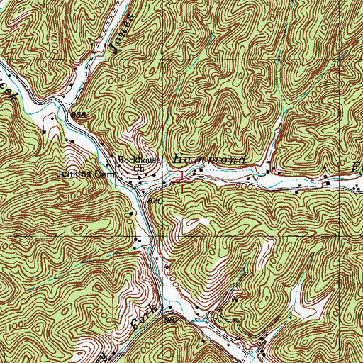 Topographic Map of Mary Post Office (historical), KY