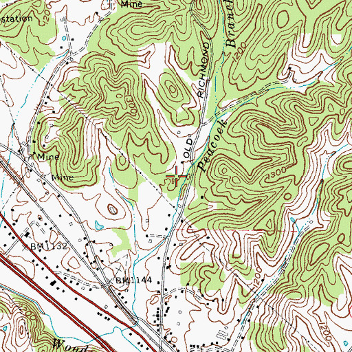 Topographic Map of WMAK-AM (London), KY