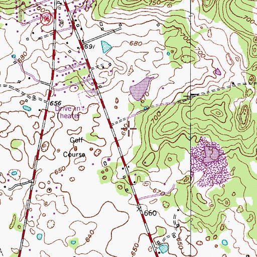Topographic Map of WRUS-AM (Russellville), KY