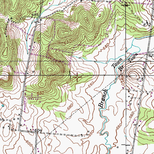 Topographic Map of WRUS-AM (Russellville), KY