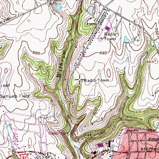 Topographic Map of WOKH-FM (Bardstown), KY