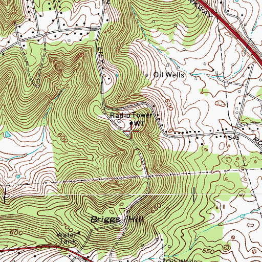 Topographic Map of WCBZ-FM (Bowling Green), KY