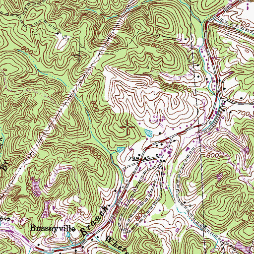 Topographic Map of WSAC-FM (Louisa), KY