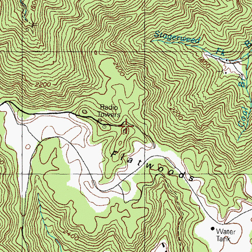 Topographic Map of WKPI-TV (Pikeville), KY