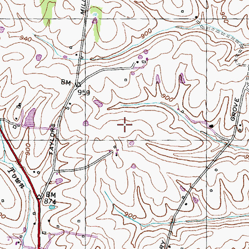 Topographic Map of WFLE-AM (Flemingsburg), KY