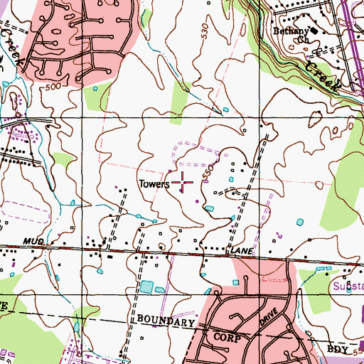 Topographic Map of WLSY-AM (Newburg), KY