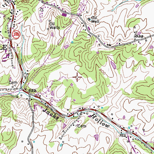 Topographic Map of WLCK-AM (Scottsville), KY