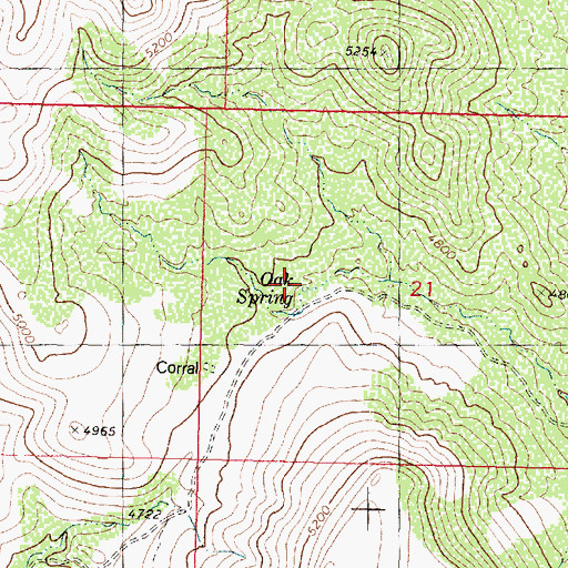 Topographic Map of Gordon Canyon Spring, AZ