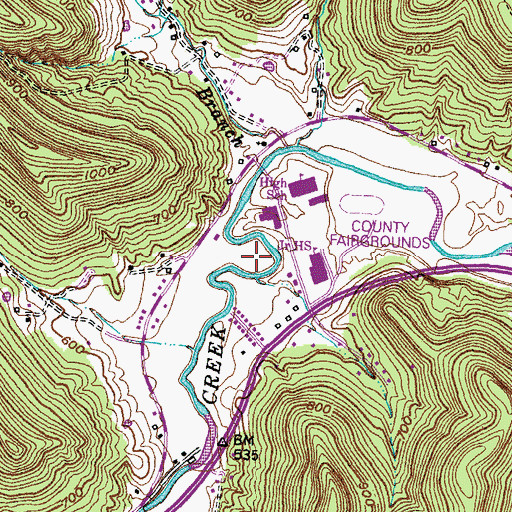 Topographic Map of WKKS-AM (Vanceburg), KY