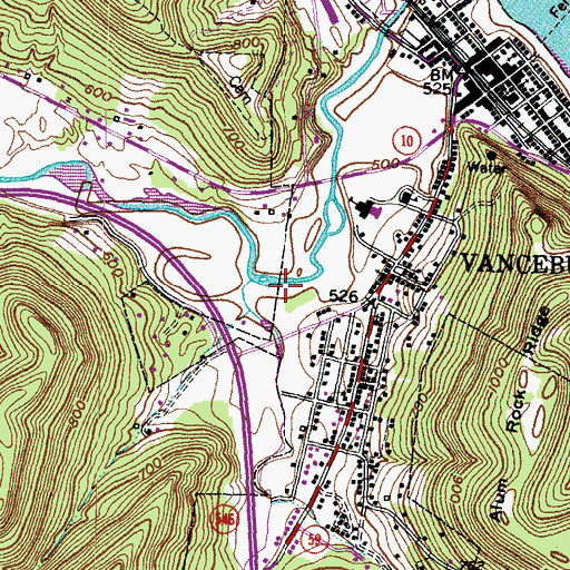 Topographic Map of WKKS-AM (Vanceburg), KY